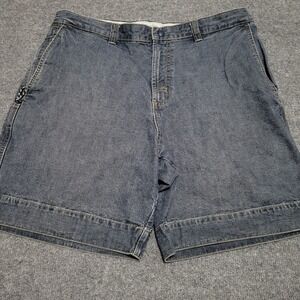 Columbia Denim Shorts Men's 36/8 Cotton‎ Blend Side Zip Pocket